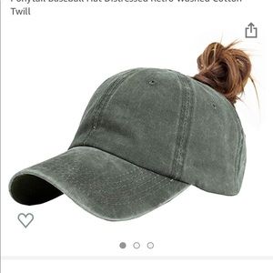 Baseball Hat with High Ponytail